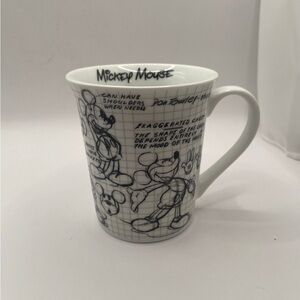 Disney Mickey Mouse Sketch Mug - Black and White